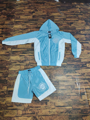 Jacket & Shorts Light Blue Set