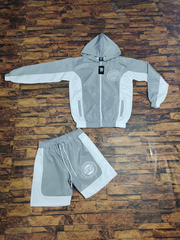 Jacket & Shorts Light Grey Set