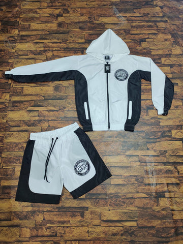 Jacket & Shorts Black & White Set