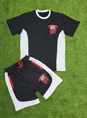 T-Shirt & Shorts Black & White Set